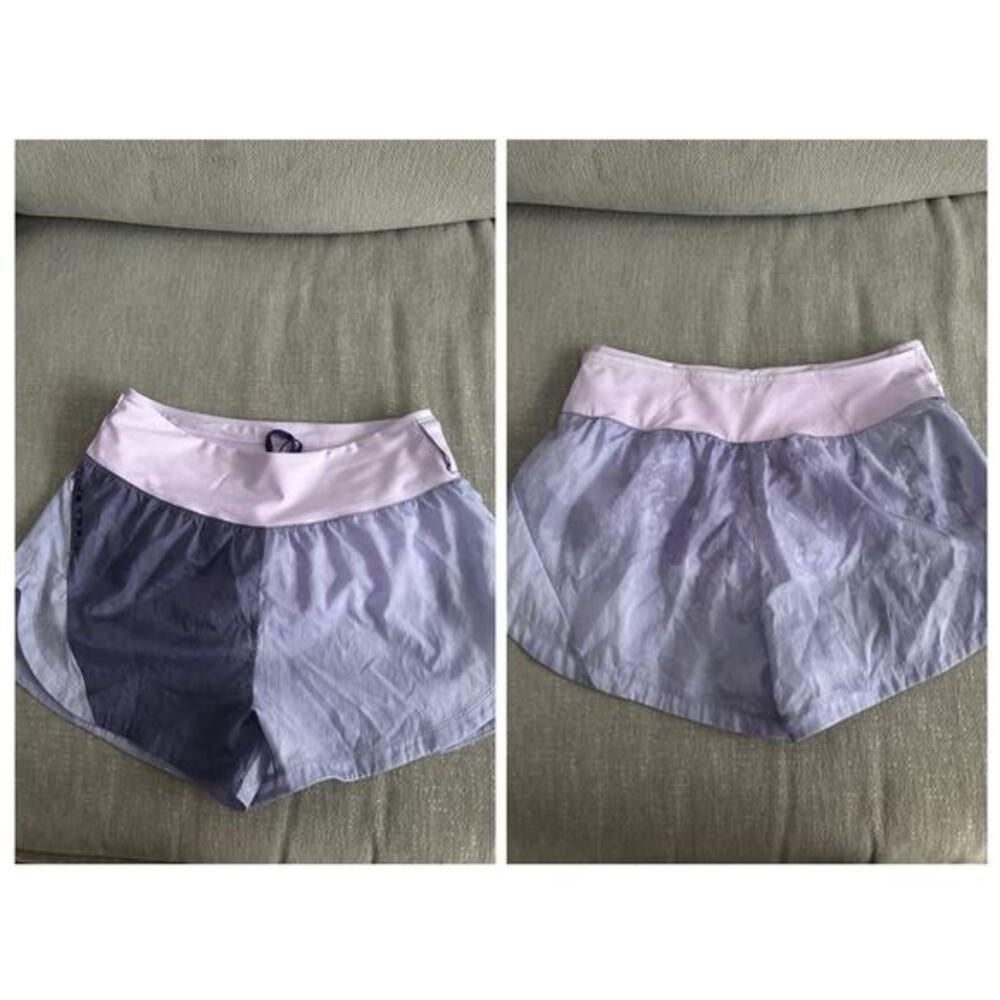 NIKE Trail Purple Tie Dye Running Shorts M Color Block
